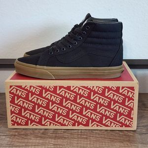Vans Sk8-hi Reissue Men's Skate Shoes Size 7.5 Black/Gum